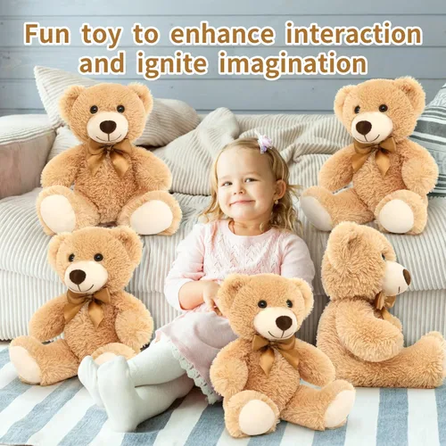 Vista 6 de Tezituor Oso de peluche a granel, 5 paquetes, 14 pulgadas, pequeño oso de peluche a granel, centro de mesa de osos de peluche para baby shower, osos