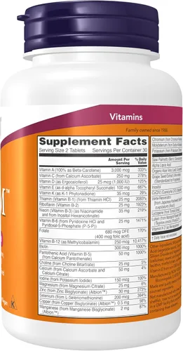 Vista 2 de Múltiples vitaminas para hombres Now Foods Adam, 241781, 1, 1