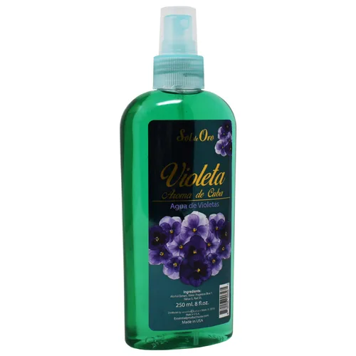 Vista 3 de Sol de Oro Violeta Aroma de Cuba Agua de Violetas – Fragancia de agua violeta de Cuba 8oz 2