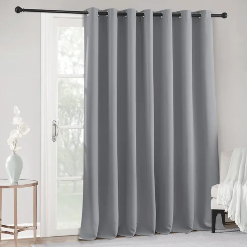 Vista 18 de RYB HOME Cortinas portátiles para puerta con privacidad, cortinas opacas y aislantes térmicas para dormitorio, armario, sala de estar, comedor, Beige