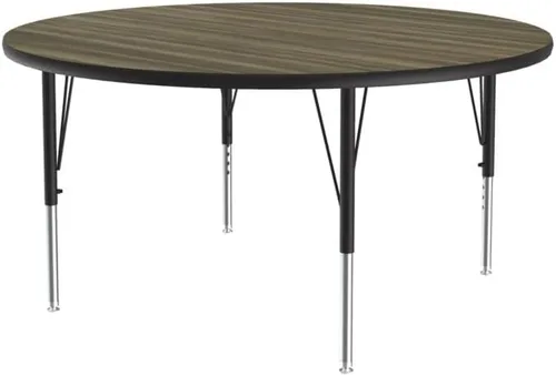 Vista 103 de Correll - Mesa rectangular de actividades para el aula de 24 x 36 pulgadas, altura ajustable (19-29 pulgadas), parte superior de nogal colonial