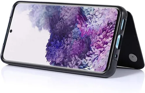 Vista 6 de Funda de teléfono para Samsung Galaxy S20 Glaxay S 20 5G de 6.2 pulgadas con protector de pantalla de vidrio templado y tarjetero con soporte