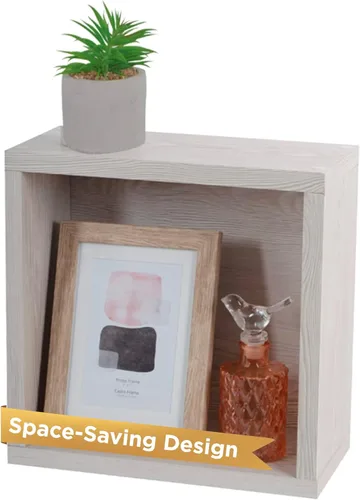 Vista 11 de Kiera Grace Juego de tres estantes flotantes cuadrados de madera de diseño rústico y atemporal Cubbi para el hogar, habitación y oficina, 5, 7 y 9