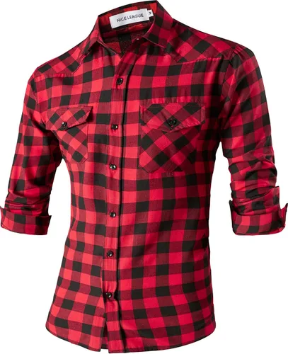 Vista 62 de jeansian - Camisas de manga larga de ajuste entallado para hombre (8397), con botones, informales y de vestir.