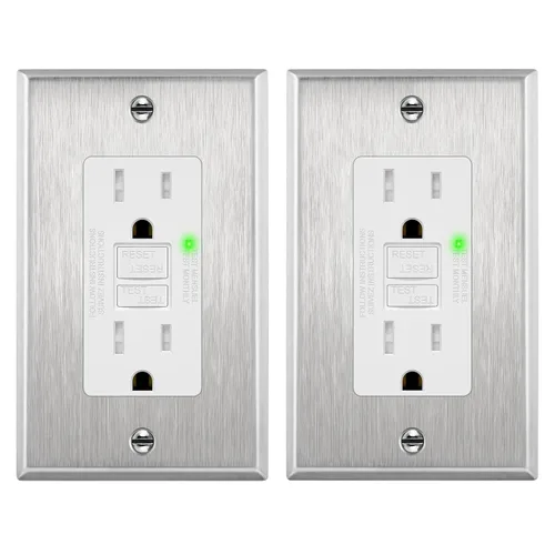 Vista 30 de TG Salida GFCI de 20 amperios, receptáculo eléctrico resistente a Negro