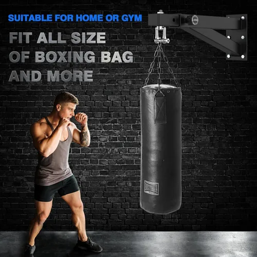 Vista 5 de Colgador para Saco Pesado - Colgador de Pared para Saco de Boxeo, Soporte de Pared Ajustable para Saco de Boxeo Resistente, Soporte de Montaje