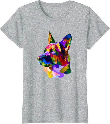 Vista 31 de Camiseta para dueño de perro de pastor alemán, Negro