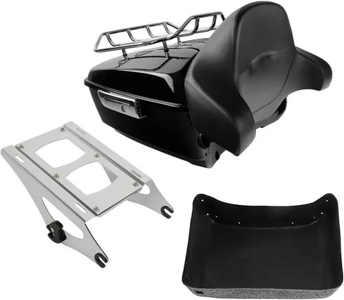 Vista 34 de TCMT King Tour Pack Portaequipajes de moto, diseñado para modelos Harley Davidson Touring 2014-2020