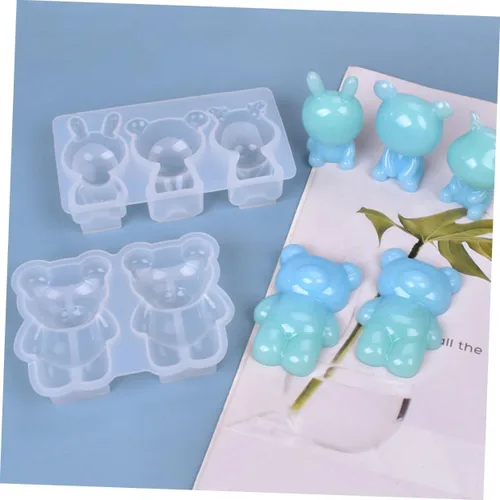 Vista 5 de Ciieeo Molde de silicona para muñeca, molde de conejo, molde de pastel de conejo, molde de silicona para resina, moldes de chocolate, moldes