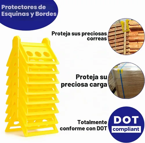 Vista 5 de Paquete de 24 Protectores de Esquina de Borde con Estuche de Transporte para Envío de Carga de Camión de Plataforma - Protectores de Plástico