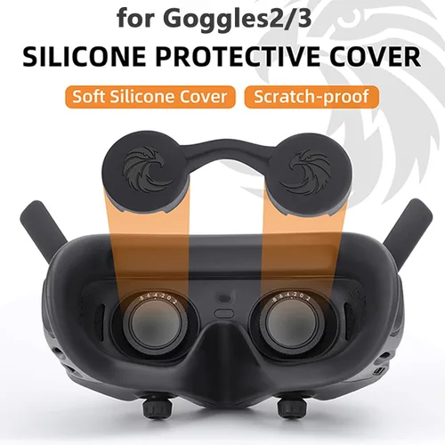 Vista 2 de Tapa protectora de lente para DJI Goggles 3 Funda protectora de silicona para DJI Avata 2 Gafas 2/3 Accesorios