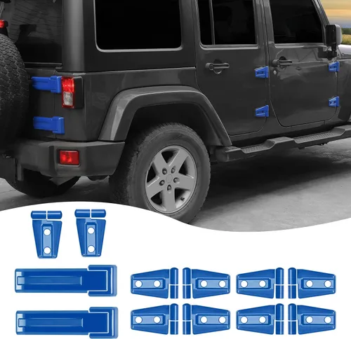 Vista 15 de Hoolcar Bisagra de puerta del capó del motor, bisagra de la puerta trasera, cubierta de bisagra de puerta de ABS, accesorios para exteriores Negro