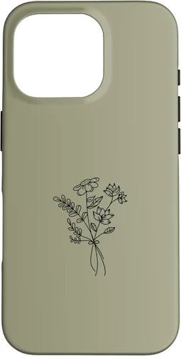 Vista 20 de Funda para iPhone 16 Wildlfower Floral Flower Khaki