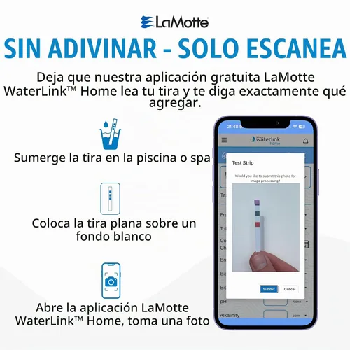 Vista 5 de Lamotte Insta Test 3 Tiras de prueba para piscina, 50 tiras