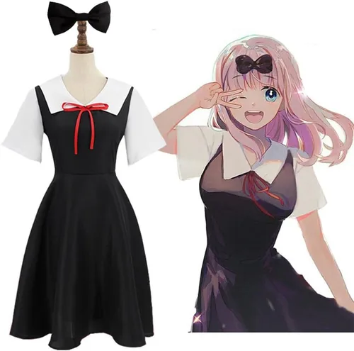 Vista 2 de Lmetsky Disfraz de cosplay de Kaguya, Shinomiya Chika con peluca, para Halloween