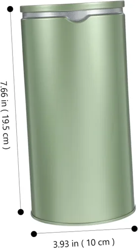 Vista 6 de Zerodeko Bote de café 2 piezas de hojalata caja de dulces, recipiente de té, recipientes de té, recipiente redondo con tapa, juego de té, recipiente