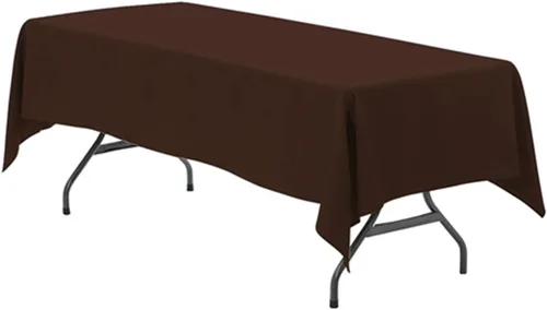 Vista 52 de Your Chair Covers - Mantel rectangular de poliéster sin costuras de alta calidad de 60 pulgadas de ancho x 102 pulgadas de largo - Negro - Mantel