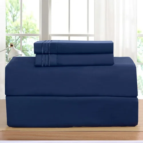 Vista 13 de Elegant Comfort Juego de sábanas de lujo en Amazon 1500 Premier resistente a las arrugas, la decoloración y las manchas, juego de sábanas de 4