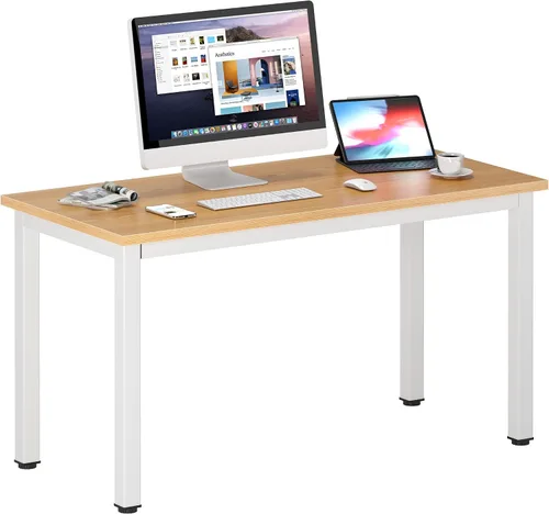 Vista 14 de DlandHome - Escritorio pequeño para computadora de 31.5 pulgadas para oficina en casa, color negro