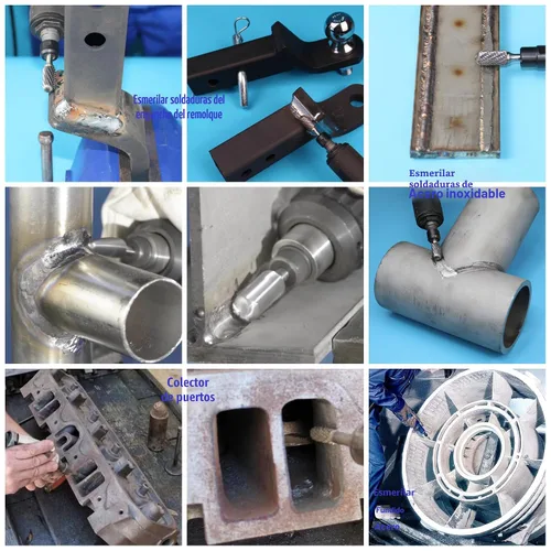 Vista 5 de Sworker 8Pcs Juego de Rebabas de Carburo 1/4 Vástago con Caja Transparente Diámetro Máximo de Cabeza 12mm Brocas de Troqueladora Herramientas