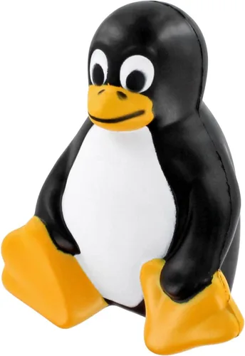 Vista 2 de Juguete antiestrés de pingüino sentado - por Ariel