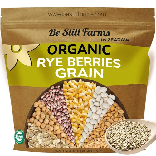 Vista 8 de Harina de centeno orgánica para pan a granel 2.8 lb - Harina de pan para hornear Great for Pumpernickel and Bread Machine - 100% Whole Rye Grain