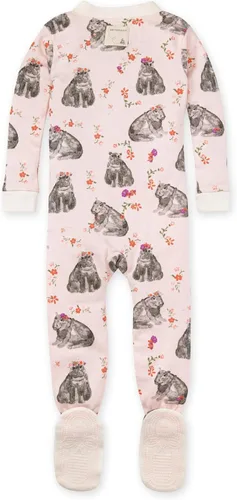 Vista 2 de Burt's Bees Baby - Pijama para bebé niña, con cremallera frontal, antideslizante, 100 % algodón orgánico