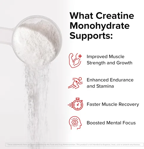 Vista 3 de InnoSupps Polvo de monohidrato de creatina, polvo de creatina micronizada pura para fuerza, crecimiento muscular y recuperación, de confianza