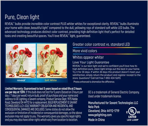 Vista 3 de GE Reveal - Paquete de 2 bombillas LED Par20 de 50 W equivalentes a 50 W