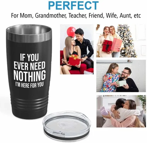 Vista 5 de Sarcasm Black Edition - Vaso vikingo de 20 onzas – Si alguna vez no necesitas nada, estoy aquí para ti – Divertido compañero de trabajo humorístico