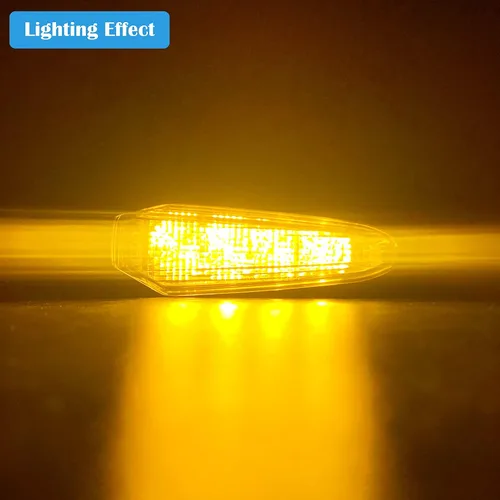 Vista 4 de Luz de señal de giro LED E-MARK Vehículo Inspección 2 unids set moto universal alto brillo DC12V