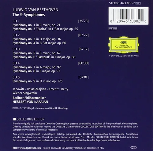 Vista 2 de Beethoven 9 Symphonies Karajan 1963
