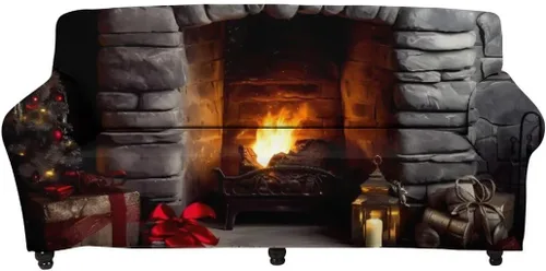 Vista 22 de Horeset Snowy Tree - Funda de sofá para 2 cojines, decoración del hogar, funda protectora de muebles para perro, impermeable y lavable Árbol nevado