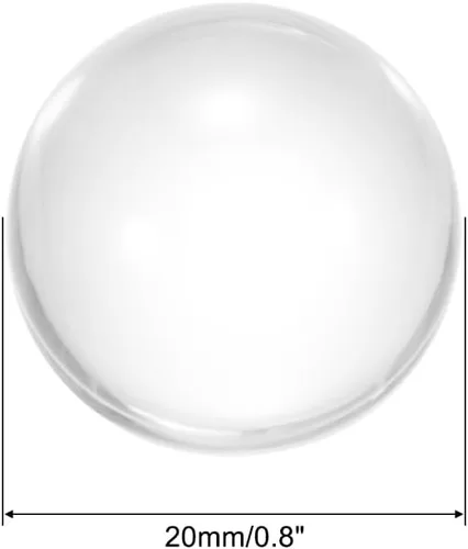 Vista 2 de uxcell Bola de malabarismo de contacto acrílico transparente - 0.787 in, 5 piezas