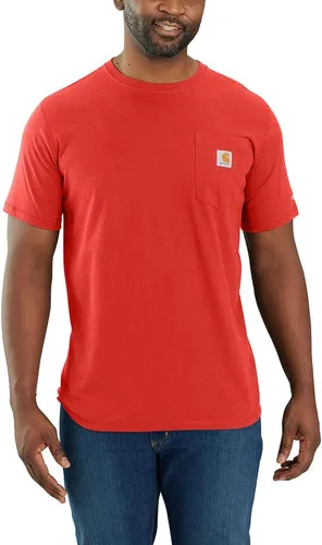Vista 16 de Carhartt Para Hombre 104616 Force® Ajuste Relajado Peso Medio Manga Corta con Bolsillo Aventurine