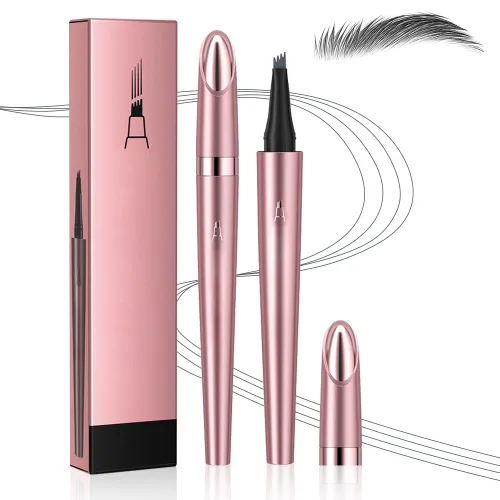Vista 7 de Pluma de Microblading para Cejas, Lápiz de Cejas Impermeable, Pluma para Cejas con 4 Puntas, Maquillaje de Cejas Mágico Natural Premium de Trazo