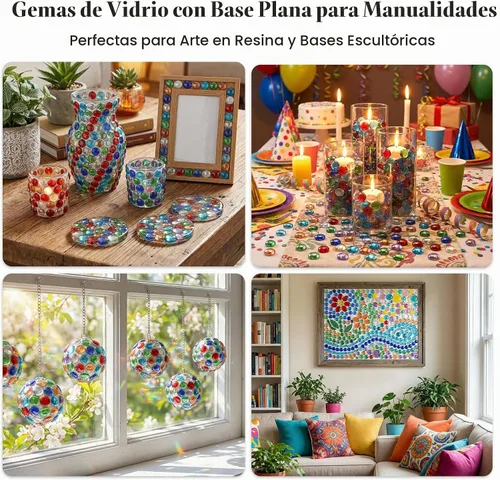 Vista 6 de FUTUREPLUSX 80 piezas de mini canicas de vidrio plano, cuentas de relleno