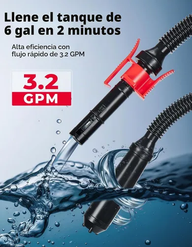 Vista 4 de KEMIMOTO Bomba de transferencia de combustible recargable con batería
