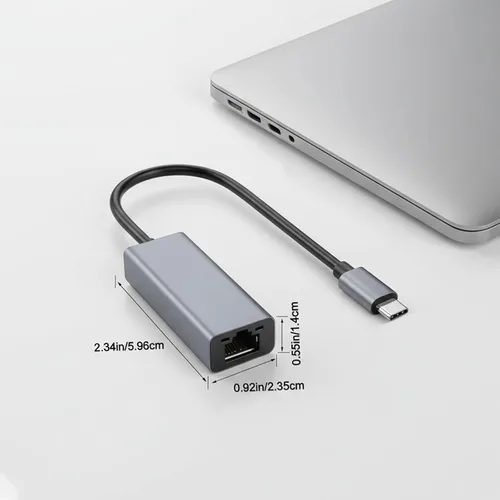 Vista 8 de Adaptador USB C a Ethernet, concentrador de red portátil de 1 Gigabit, 10/100/1000 Mbps, adaptador de Internet USB 3.0 a RJ45 compatible con laptop