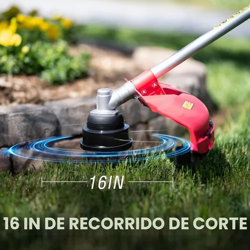Vista 3 de PowerSmart Wacker de malezas de gas de 26cc, ancho de corte de 16 pulgadas