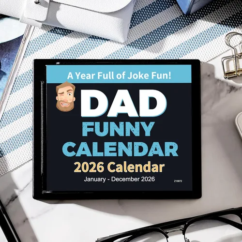 Vista 2 de Calendario de escritorio 2026, calendario divertido para papá 2026, enero de 2026 a diciembre de 2026, calendario 3D 2026, calendarios diarios 2026