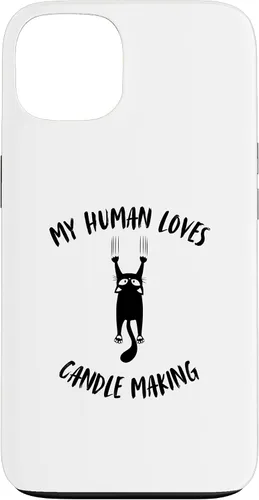 Vista 7 de iPhone 16 My Human Loves Candle Making - Cat Parent Hobby Lover Case