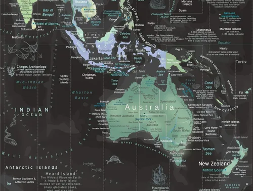 Vista 7 de GEOJANGO Mapa de viaje del mundo personalizado con alfileres, lienzo estirado de pared grande, póster enrollado o mapa enmarcado, mapa personalizado