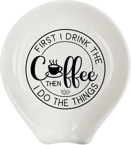 Vista 8 de Soporte para cucharas de café, accesorios de barra de café y soporte para cuchara, I DON'T GIVE EEFFOC UNTIL I 'VE HAD MY COFFEE, soporte de cuchara