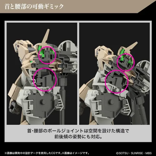 Vista 7 de Bandai Hobby - Mobile Suit Gundam: The Witch from Mercury - #23 Demi Barding, Bandai Spirits HG 1/144 Model Kit