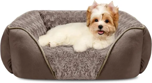 Vista 20 de INVENHO Cama para perros pequeños para perros medianos a grandes, rectangular, ortopédica, suave, relajante, duradera, con parte inferior