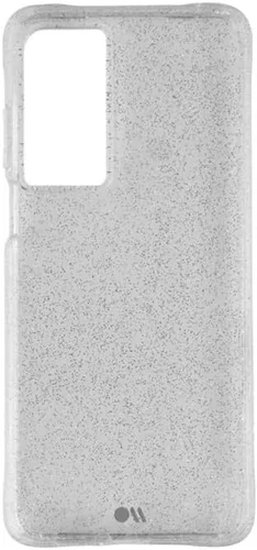 Vista 3 de Case-Mate Funda rígida de cristal transparente para Motorola Edge 5G UW (2021) - transparente/purpurina