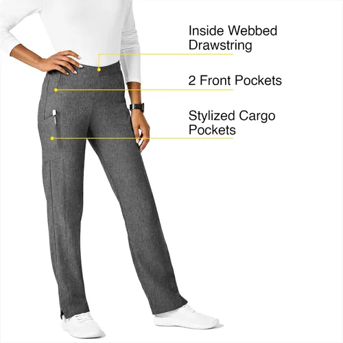 Vista 2 de WonderWink Women's Flat Front Cargo Scrub Pant