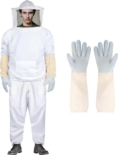 Vista 8 de Xgunion Traje de apicultor profesional, con chaqueta, pantalones y guantes