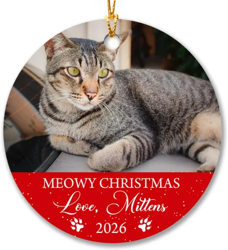 Vista 18 de Adorno de Navidad personalizado con foto del primer año del bebé 2025, adorno de Navidad con foto personalizada del primer año del bebé para nuevos